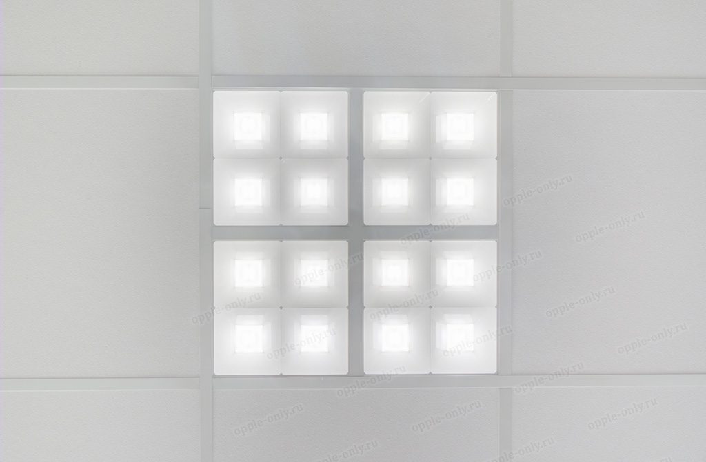 Светодиодный светильник под Армстронг 600х600 ячеистый Opple Panel Grill